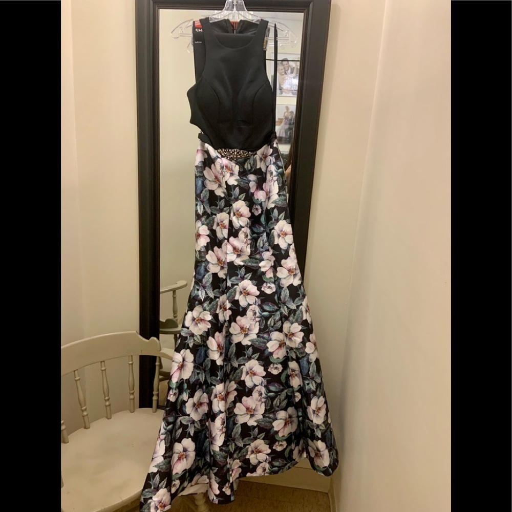 Mermaid floral gown